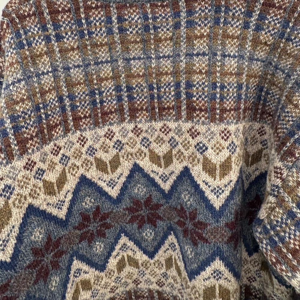 Vintage Scottish Shetland Wool Knit Alpine Club Room Sweater Size Large - Picture 13 of 15